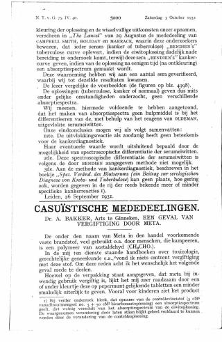 Eerste pagina van het artikel zoals het is gepubliceerd in het tijdschrift