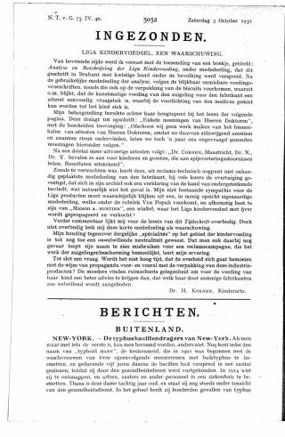 Eerste pagina van het artikel zoals het is gepubliceerd in het tijdschrift