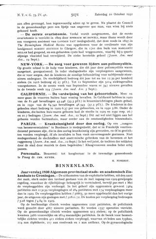 Eerste pagina van het artikel zoals het is gepubliceerd in het tijdschrift