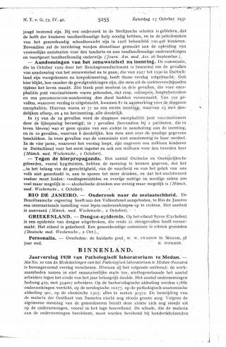 Eerste pagina van het artikel zoals het is gepubliceerd in het tijdschrift