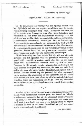 Eerste pagina van het artikel zoals het is gepubliceerd in het tijdschrift