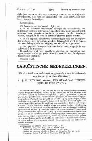 Eerste pagina van het artikel zoals het is gepubliceerd in het tijdschrift