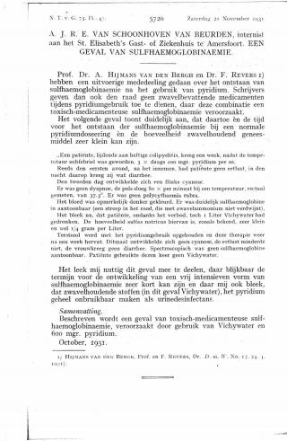 Eerste pagina van het artikel zoals het is gepubliceerd in het tijdschrift