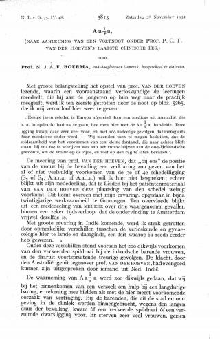 Eerste pagina van het artikel zoals het is gepubliceerd in het tijdschrift