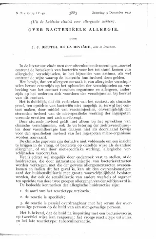 Eerste pagina van het artikel zoals het is gepubliceerd in het tijdschrift