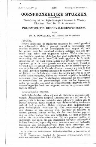 Eerste pagina van het artikel zoals het is gepubliceerd in het tijdschrift