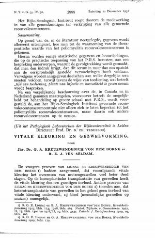 Eerste pagina van het artikel zoals het is gepubliceerd in het tijdschrift