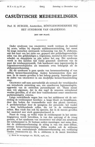 Eerste pagina van het artikel zoals het is gepubliceerd in het tijdschrift