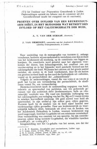 Eerste pagina van het artikel zoals het is gepubliceerd in het tijdschrift