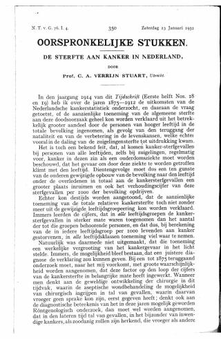Eerste pagina van het artikel zoals het is gepubliceerd in het tijdschrift