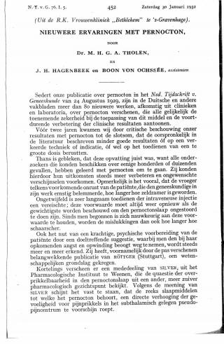 Eerste pagina van het artikel zoals het is gepubliceerd in het tijdschrift