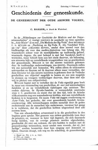 Eerste pagina van het artikel zoals het is gepubliceerd in het tijdschrift