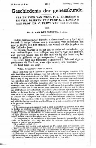 Eerste pagina van het artikel zoals het is gepubliceerd in het tijdschrift