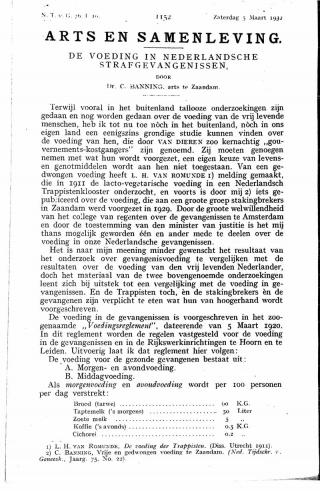 Eerste pagina van het artikel zoals het is gepubliceerd in het tijdschrift