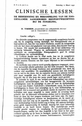 Eerste pagina van het artikel zoals het is gepubliceerd in het tijdschrift