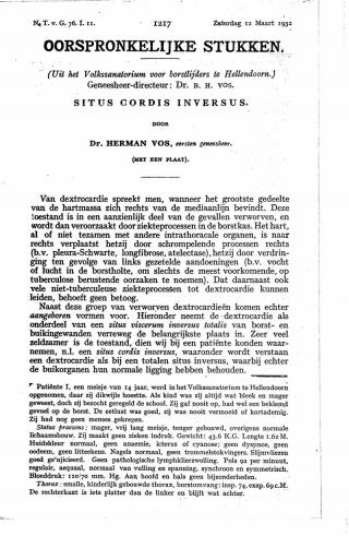 Eerste pagina van het artikel zoals het is gepubliceerd in het tijdschrift