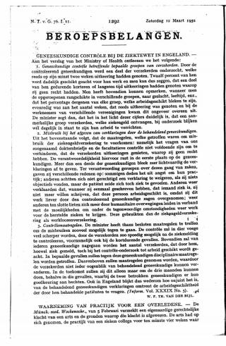 Eerste pagina van het artikel zoals het is gepubliceerd in het tijdschrift