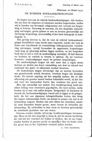 Eerste pagina van het artikel zoals het is gepubliceerd in het tijdschrift