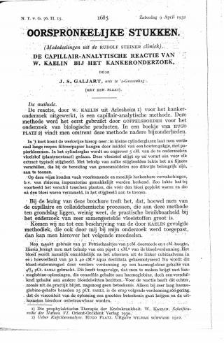 Eerste pagina van het artikel zoals het is gepubliceerd in het tijdschrift