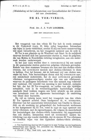 Eerste pagina van het artikel zoals het is gepubliceerd in het tijdschrift