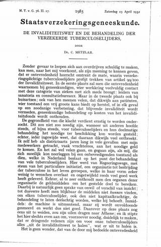 Eerste pagina van het artikel zoals het is gepubliceerd in het tijdschrift