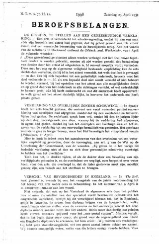 Eerste pagina van het artikel zoals het is gepubliceerd in het tijdschrift