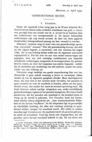 Eerste pagina van het artikel zoals het is gepubliceerd in het tijdschrift