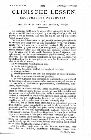 Eerste pagina van het artikel zoals het is gepubliceerd in het tijdschrift