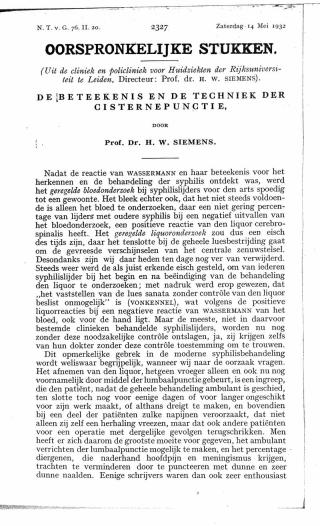 Eerste pagina van het artikel zoals het is gepubliceerd in het tijdschrift