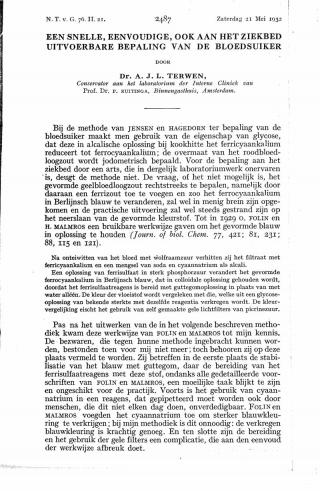 Eerste pagina van het artikel zoals het is gepubliceerd in het tijdschrift