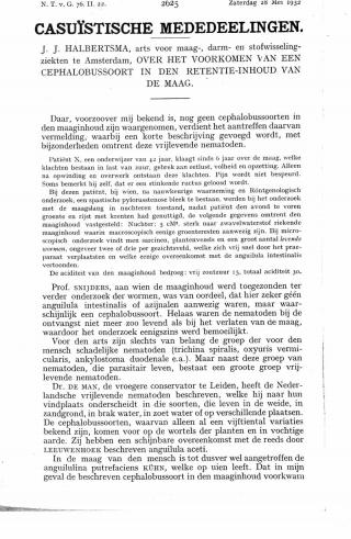 Eerste pagina van het artikel zoals het is gepubliceerd in het tijdschrift