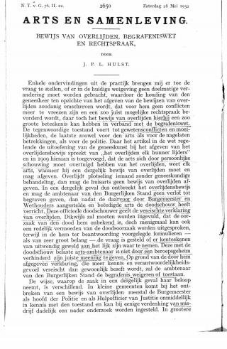 Eerste pagina van het artikel zoals het is gepubliceerd in het tijdschrift