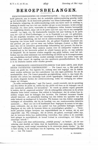 Eerste pagina van het artikel zoals het is gepubliceerd in het tijdschrift