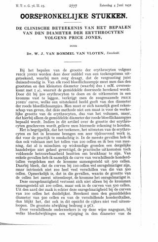 Eerste pagina van het artikel zoals het is gepubliceerd in het tijdschrift