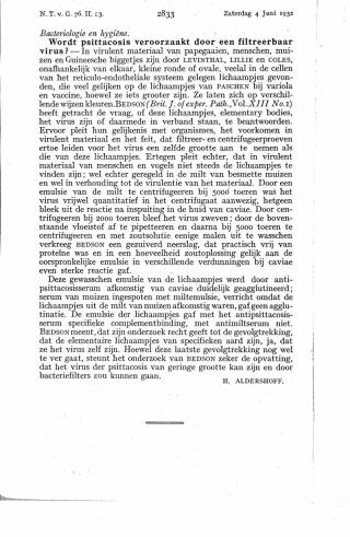 Eerste pagina van het artikel zoals het is gepubliceerd in het tijdschrift