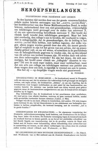 Eerste pagina van het artikel zoals het is gepubliceerd in het tijdschrift