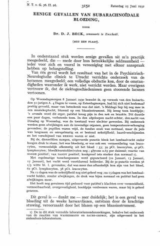 Eerste pagina van het artikel zoals het is gepubliceerd in het tijdschrift