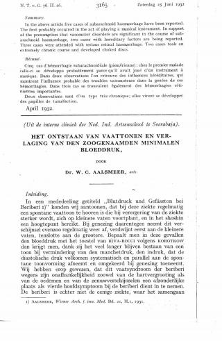 Eerste pagina van het artikel zoals het is gepubliceerd in het tijdschrift