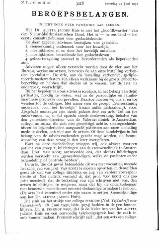 Eerste pagina van het artikel zoals het is gepubliceerd in het tijdschrift