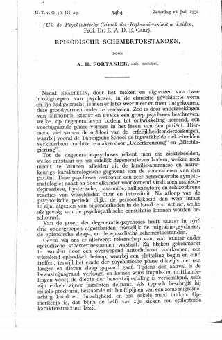 Eerste pagina van het artikel zoals het is gepubliceerd in het tijdschrift