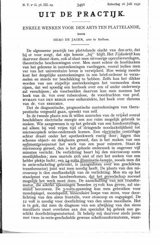 Eerste pagina van het artikel zoals het is gepubliceerd in het tijdschrift