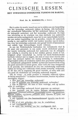 Eerste pagina van het artikel zoals het is gepubliceerd in het tijdschrift