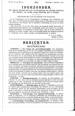 Eerste pagina van het artikel zoals het is gepubliceerd in het tijdschrift