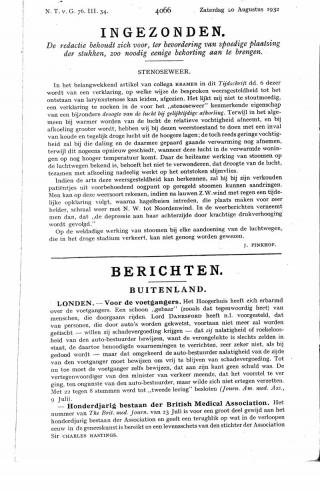 Eerste pagina van het artikel zoals het is gepubliceerd in het tijdschrift