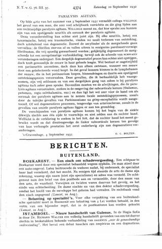 Eerste pagina van het artikel zoals het is gepubliceerd in het tijdschrift