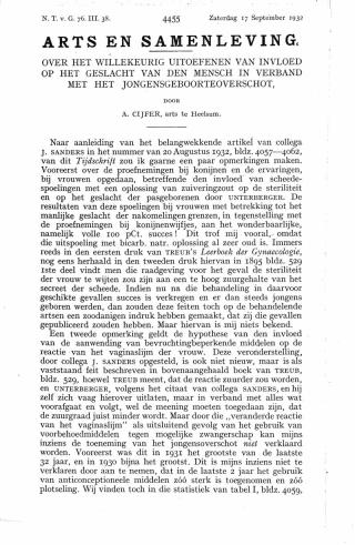 Eerste pagina van het artikel zoals het is gepubliceerd in het tijdschrift