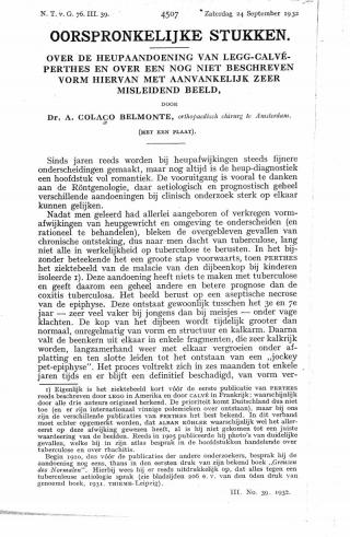 Eerste pagina van het artikel zoals het is gepubliceerd in het tijdschrift