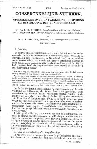 Eerste pagina van het artikel zoals het is gepubliceerd in het tijdschrift