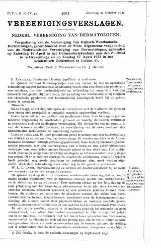 Eerste pagina van het artikel zoals het is gepubliceerd in het tijdschrift