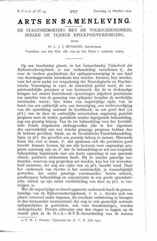 Eerste pagina van het artikel zoals het is gepubliceerd in het tijdschrift